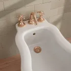 3 Hole Bidet Tap Vintage Style in Brass Made in Italy - Klarisa Viadurini