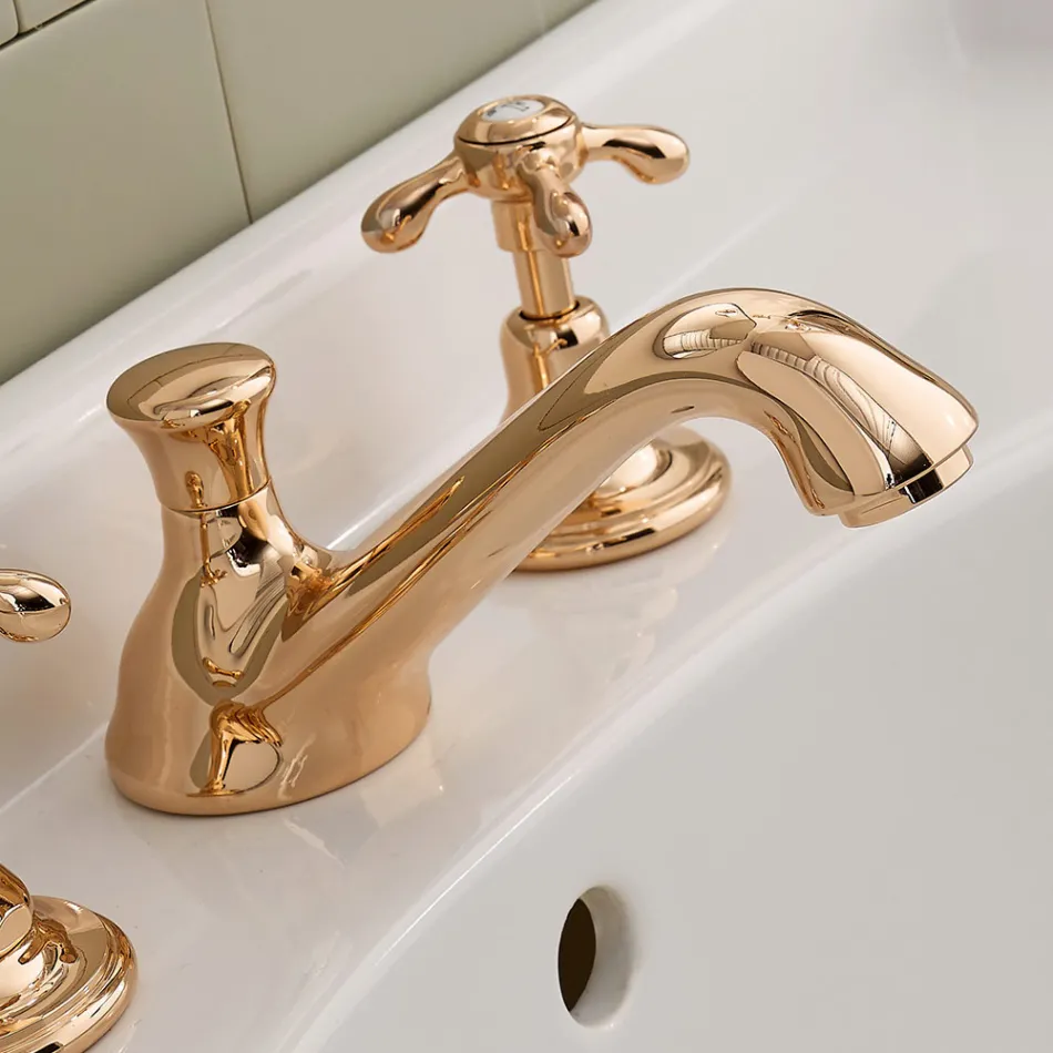 Vintage 3 Hole Brass Sink Tap Made in Italy – Klarisa Viadurini