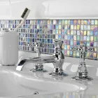 Vintage 3-Hole Basin Tap in Vintage Brass Made in Italy - Elisea Viadurini