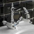 Classic Single Hole Bidet Tap with Handcrafted Brass Levers - Noriana Viadurini