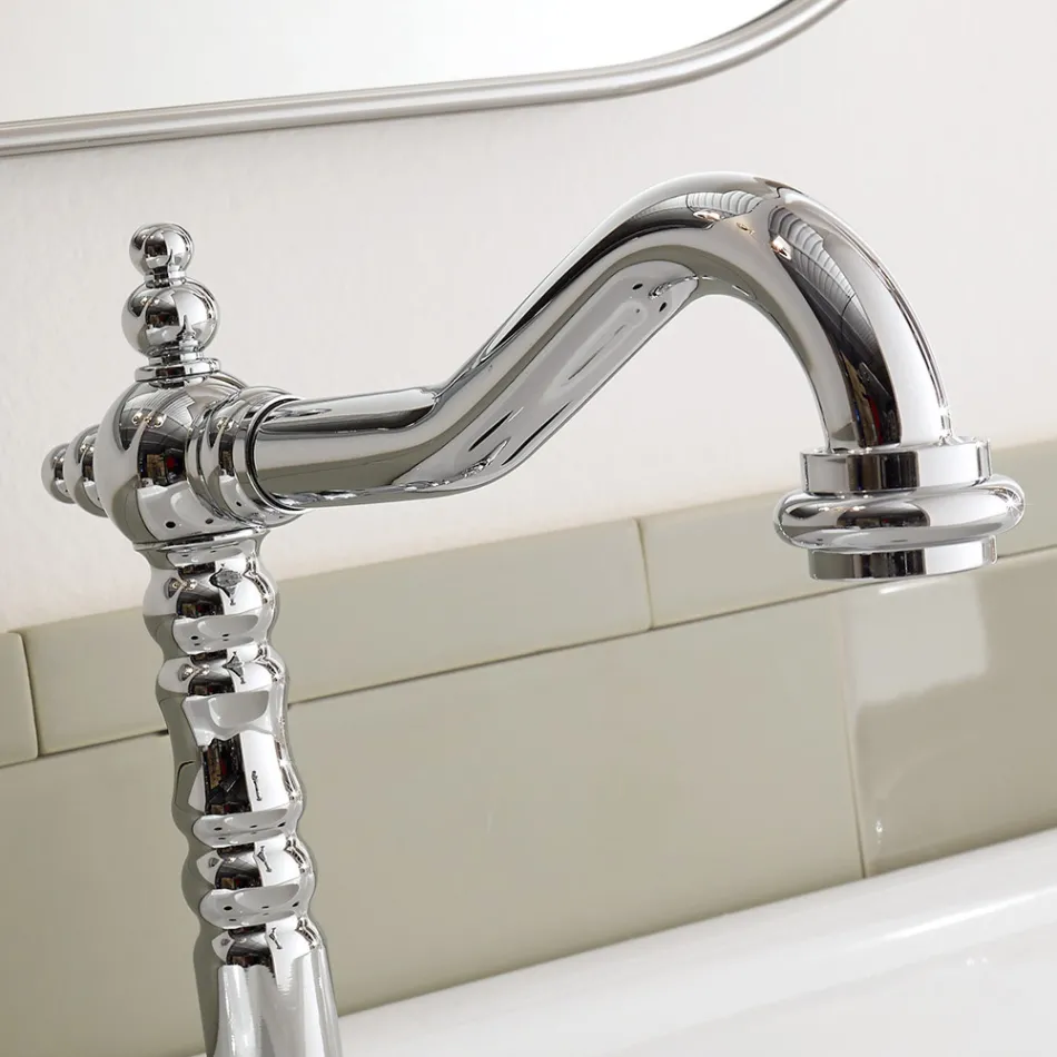 Single Hole Electronic Sink Tap Classic Style in Brass - Noriana Viadurini