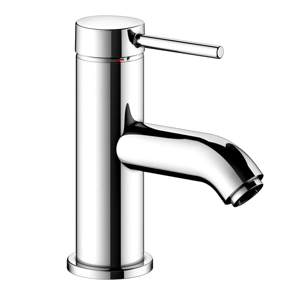 Single Lever Basin Mixer Tap Brass Round Design - Antilio Viadurini