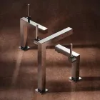 Square Design Brass Single Lever Basin Mixer Tap - Erik Viadurini