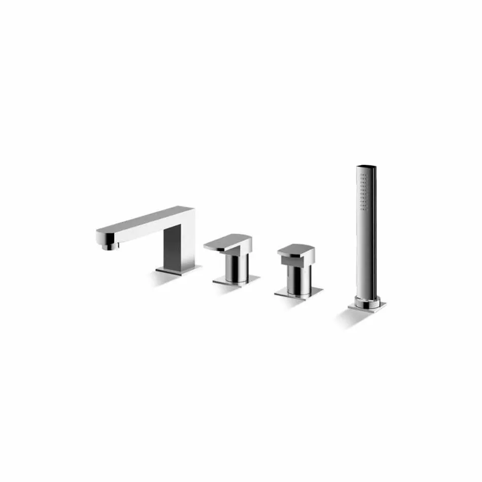 Deck mounted mixer tap in chromed brass Made in Italy - Sika Viadurini