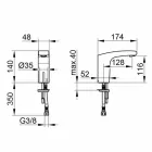 Modern Metal Bathroom Sink Faucet with Infrared Sensor - Gonzo Viadurini