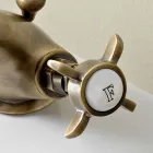 Single Hole Classic Bidet Tap in Brass and Butterfly Handles - Miriano Viadurini