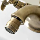 Single Hole Classic Bidet Tap in Brass and Butterfly Handles - Miriano Viadurini