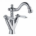 Single Hole Bidet Tap with Brass Swivel Barrel Made in Italy - Shelly