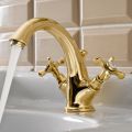 Brass Single Hole Basin Faucet Classic Butterfly Handles - Fioretta