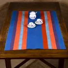 Runner of Italian Art Produced and Hand Painted in Hemp Unique Piece - Brands Viadurini