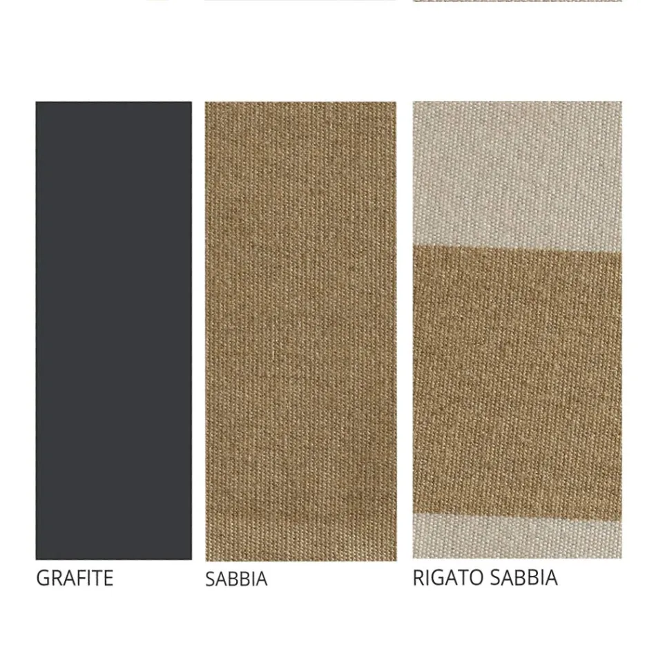 Artisan Garden Lounge with Iron Structure Made in Italy - Lisotto Viadurini