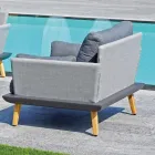 Garden Lounge with Anthracite Gray Aluminum Structure - Fouquer Viadurini
