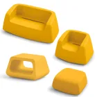 Garden Lounge in Colored Polyethylene Made in Italy 4 Pieces - Nibs Viadurini