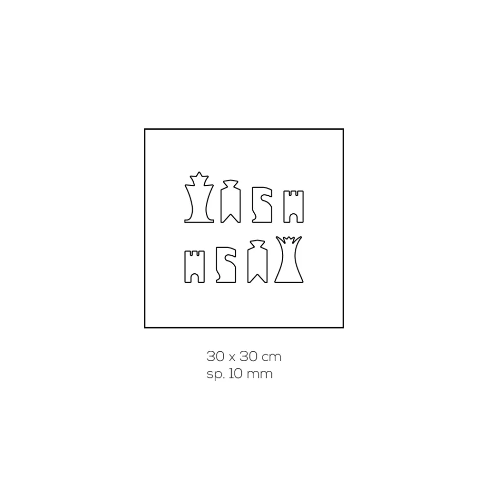 Chessboard for Chess and Lady in Acrylic Crystal Made in Italy - Smanto Viadurini