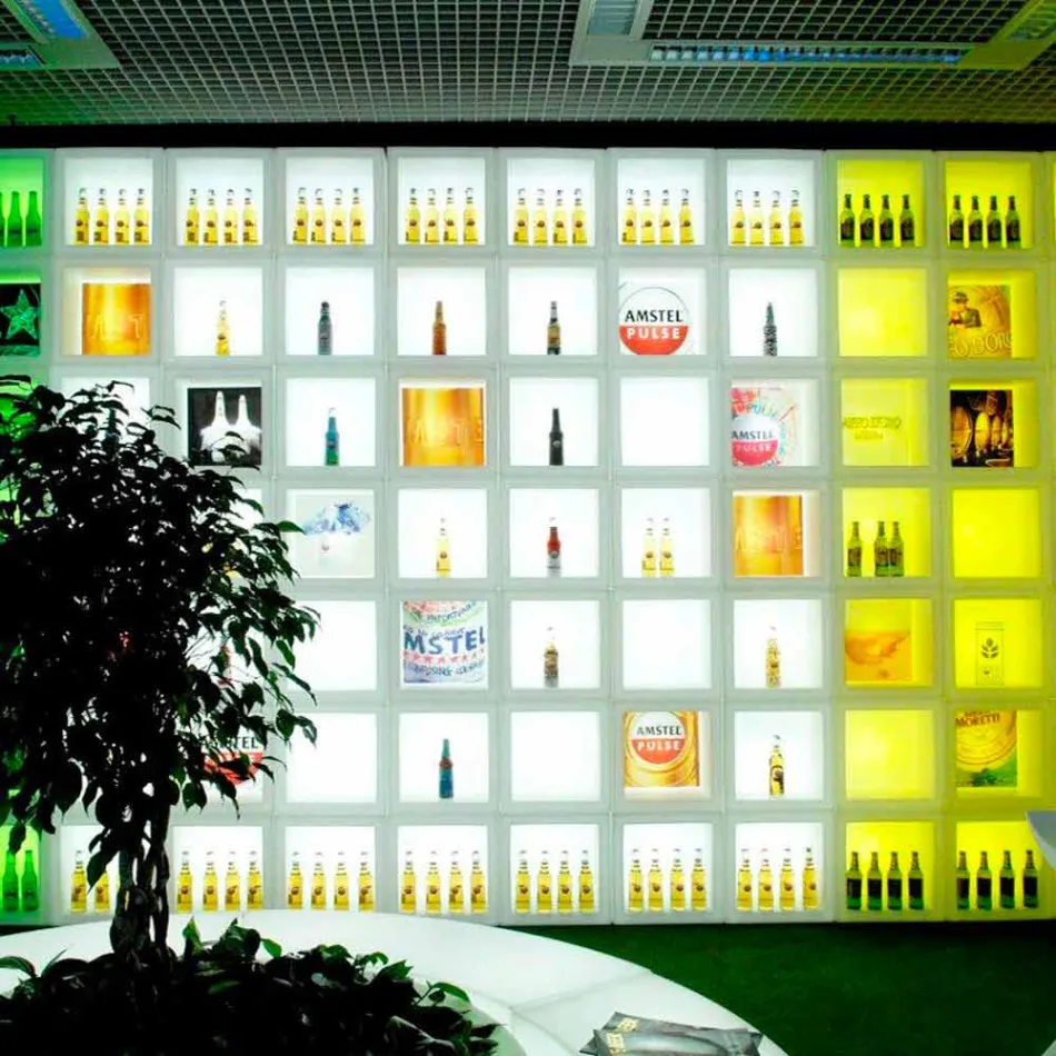 Cube luminous shelf Slide Open Cube modern design made in Italy Viadurini