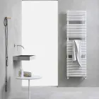 Vertical Design Hydraulic Bathroom Towel Warmer in Steel 1013 W - Griffin Viadurini