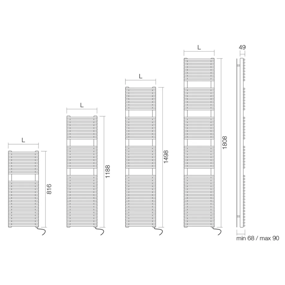 Electric Towel Warmer with Steel Frame Made in Italy - Sciroppo Viadurini