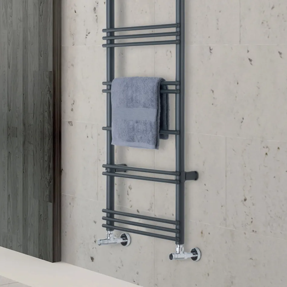 Steel Towel Warmer with Hydraulic System Made in Italy - Ananas Viadurini