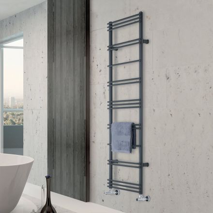 Steel Towel Warmer with Hydraulic System Made in Italy - Ananas Viadurini