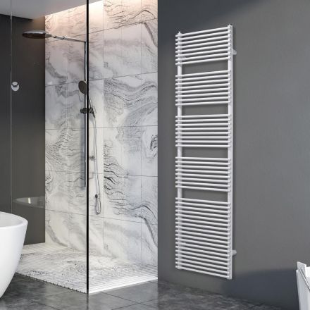 Towel Warmer with Mixed System and Steel Structure Made in Italy - Sciroppo Viadurini
