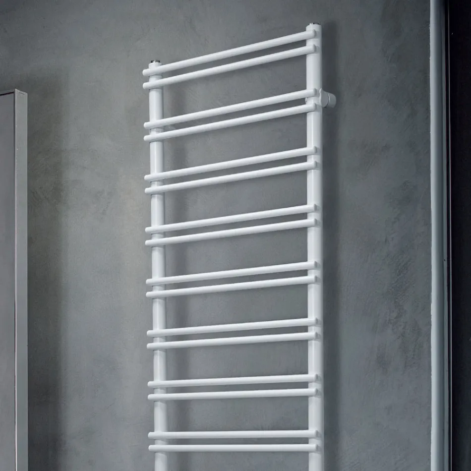 Praline Carbon Steel Mixed System Towel Warmer Viadurini