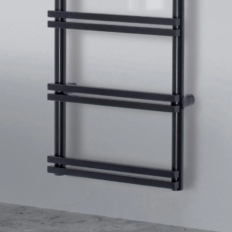 Electric Towel Warmer with Vertical Collectors Made in Italy - Zenzero Viadurini