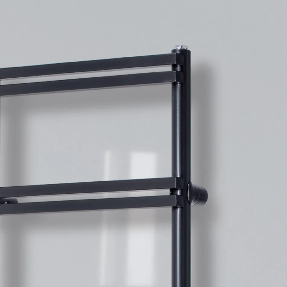 Electric Towel Warmer with Vertical Collectors Made in Italy - Zenzero Viadurini