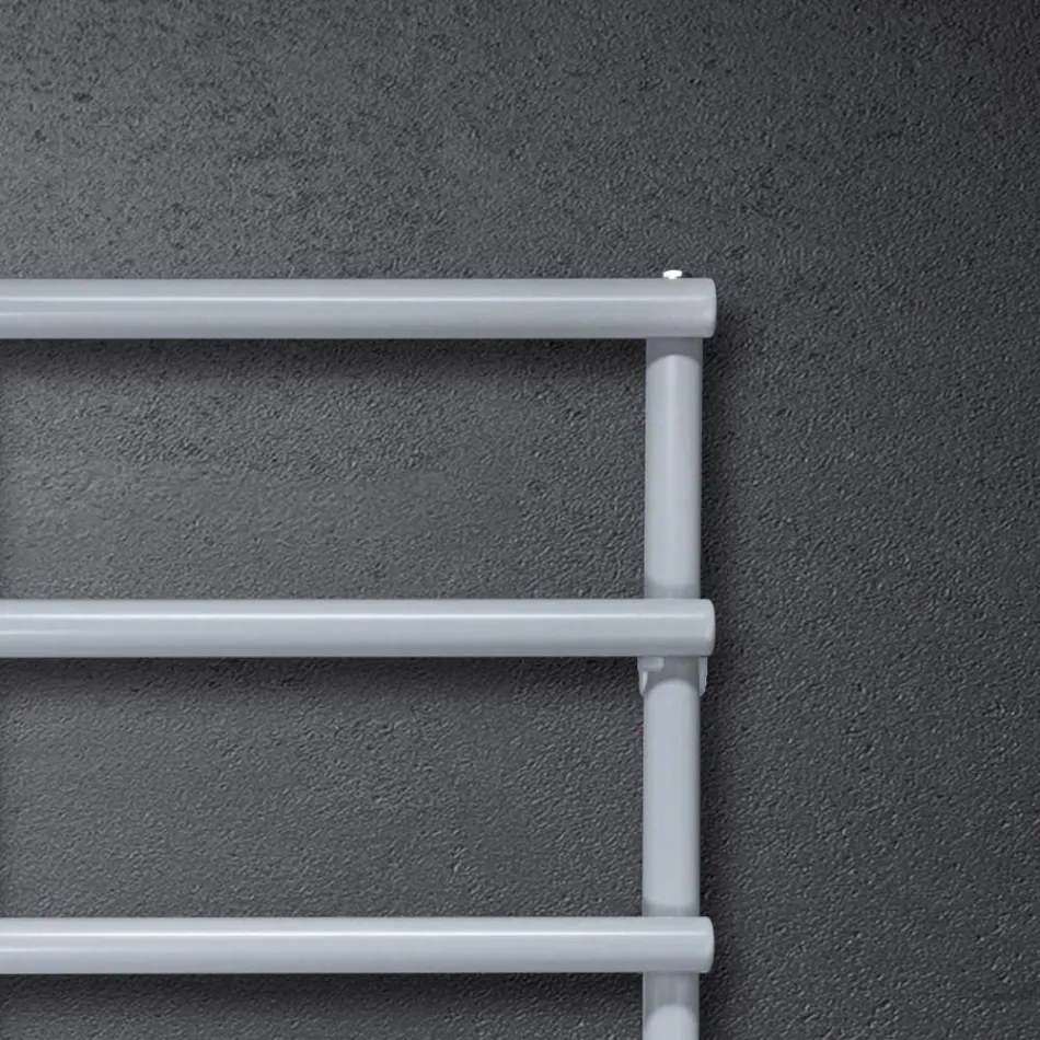 Electric Towel Warmer with Circular Elements Made in Italy - Strawberry Viadurini