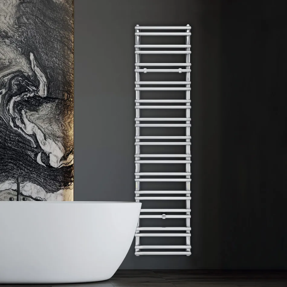 Electric Towel Warmer with Horizontal Elements Made in Italy - Amaretti Viadurini