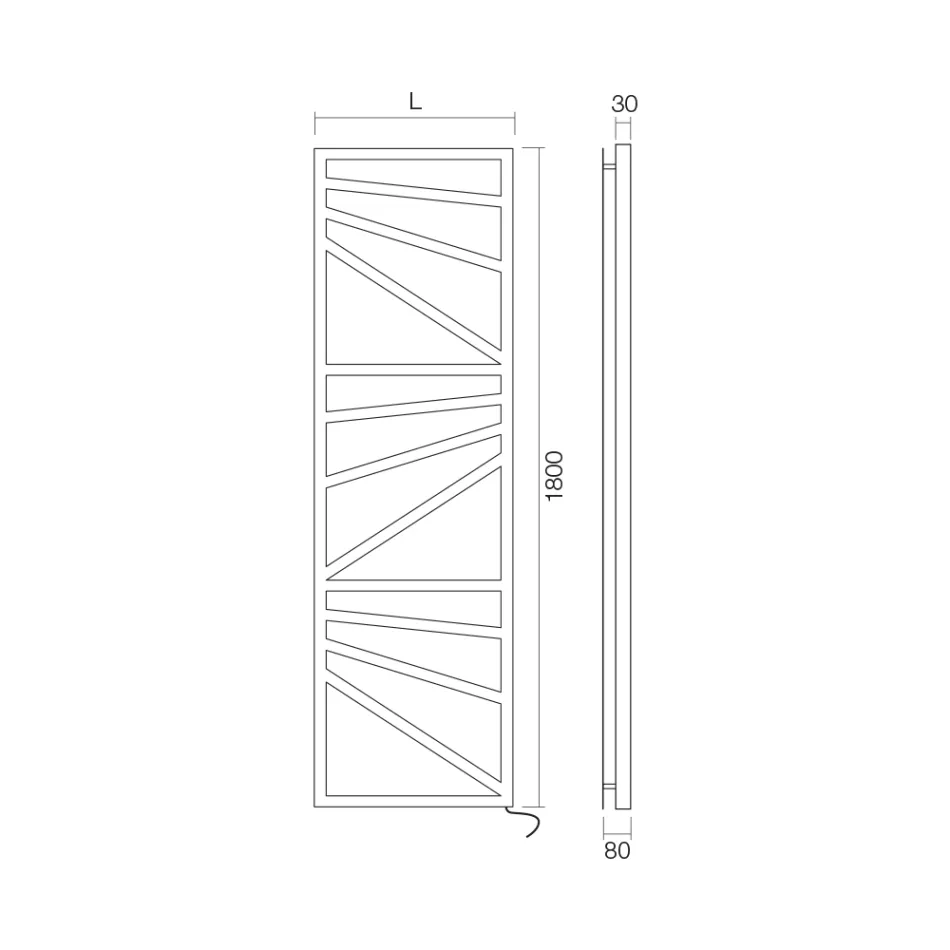 Electric Towel Warmer with Square Elements Made in Italy - Almonds Viadurini