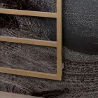 Electric Towel Warmer with Simple Lines in Made in Italy Steel - Pistachio Viadurini