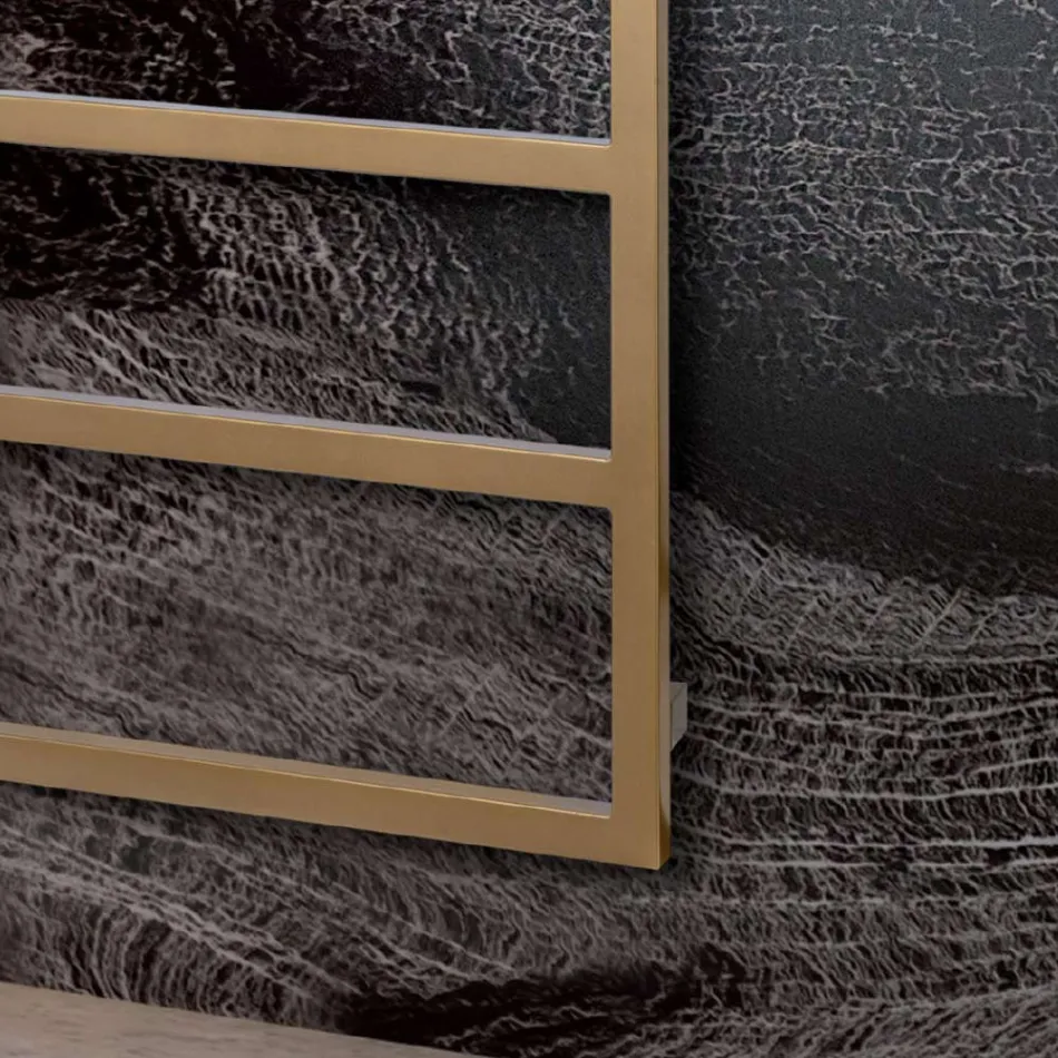 Electric Towel Warmer with Simple Lines in Made in Italy Steel - Pistachio Viadurini