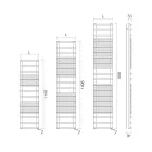 Electric Towel Warmer with Carbon Steel Frame Made in Italy - Cream Viadurini