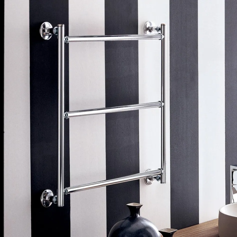 Chrome electric heated towel ray, modern design, Gaia by Scirocco H Viadurini