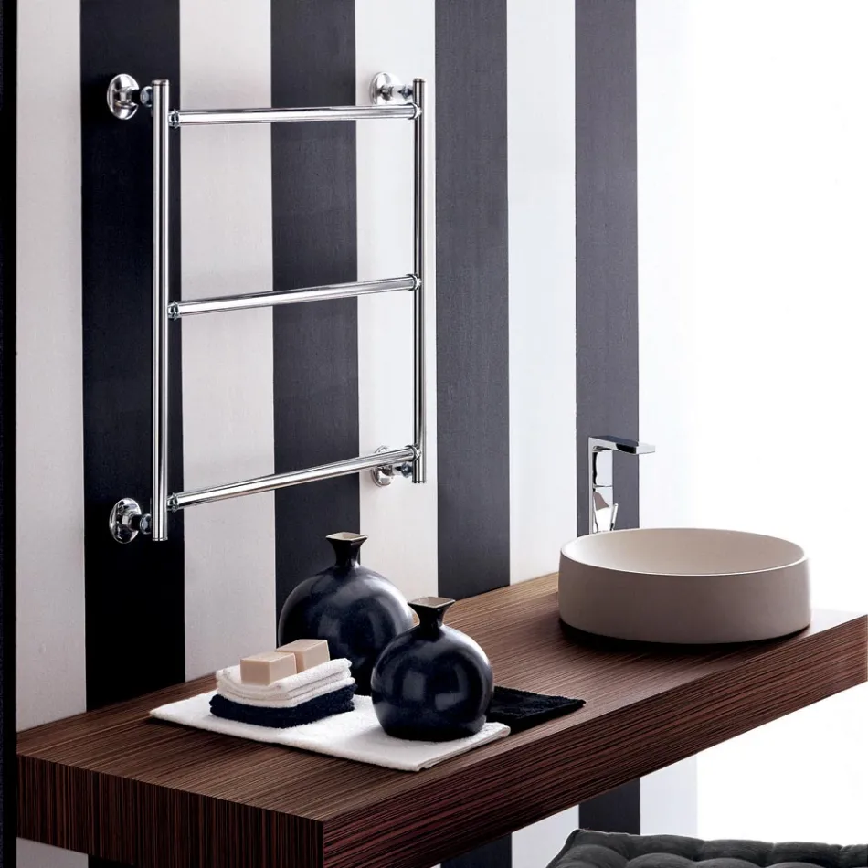 Chrome electric heated towel ray, modern design, Gaia by Scirocco H Viadurini