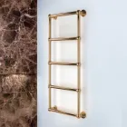 Electric Brass Towel Warmer with Connecting Balls Made in Italy - Ricotta Viadurini