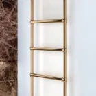 Electric Brass Towel Warmer with Connecting Balls Made in Italy - Ricotta Viadurini