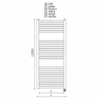 Electric Towel Warmer for the Bathroom Vertical Design in Steel 300 W - Italo Viadurini