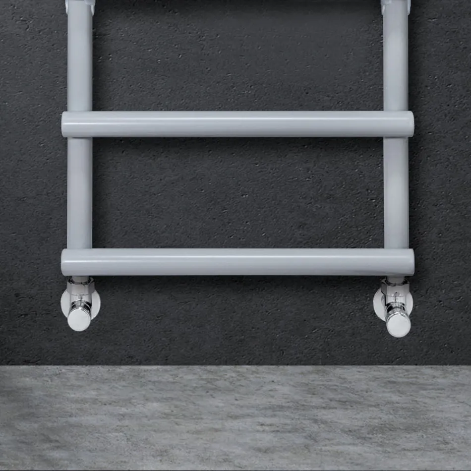 Hydraulic Towel Warmer with Circular Elements Made in Italy - Fragola Viadurini