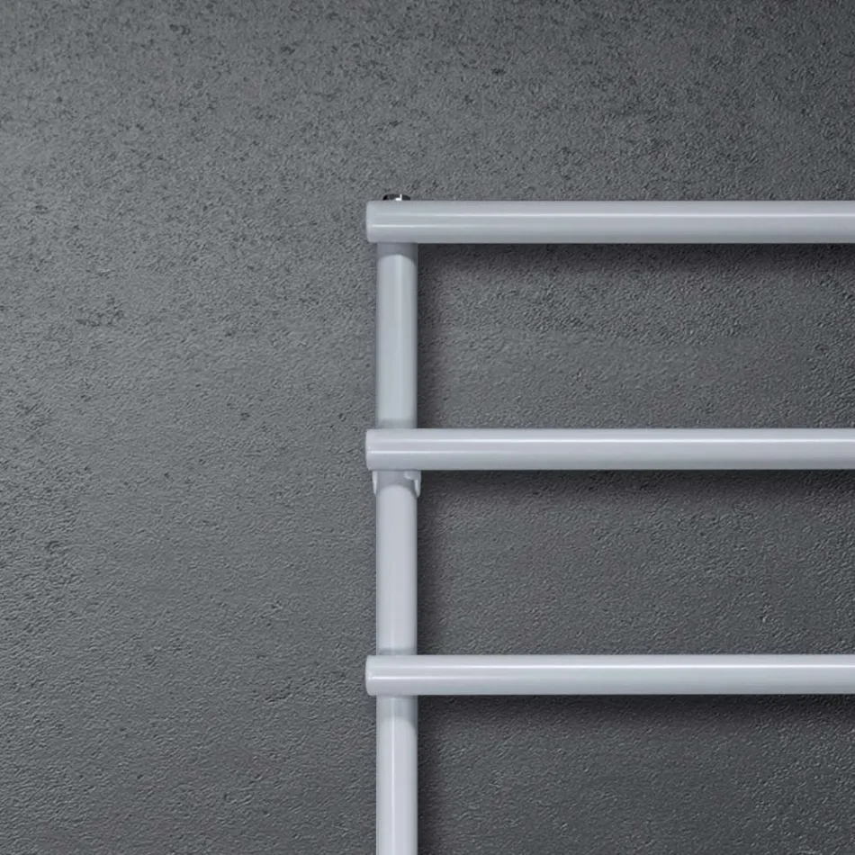 Hydraulic Towel Warmer with Circular Elements Made in Italy - Fragola Viadurini