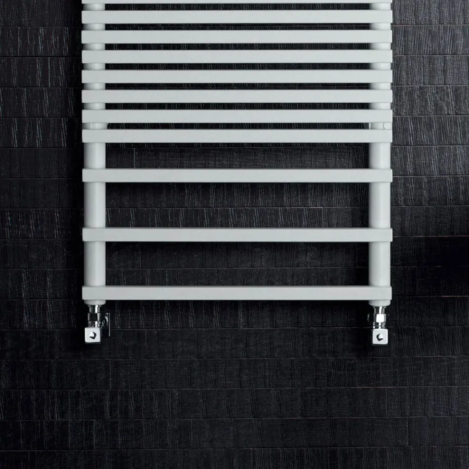 Hydraulic Towel Warmer with Carbon Steel Frame Made in Italy - Cream Viadurini