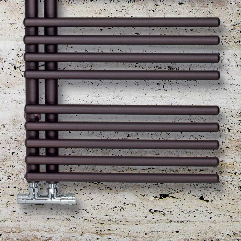 Carbon Steel Hydraulic Towel Warmer Made in Italy - Amarene Viadurini