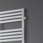 Hydraulic Steel Towel Warmer with Pure White Finish, Made in Italy - Lemon Viadurini