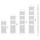 Brownies Hydraulic Steel Towel Warmer with Jet Black Finish Made in Italy Viadurini