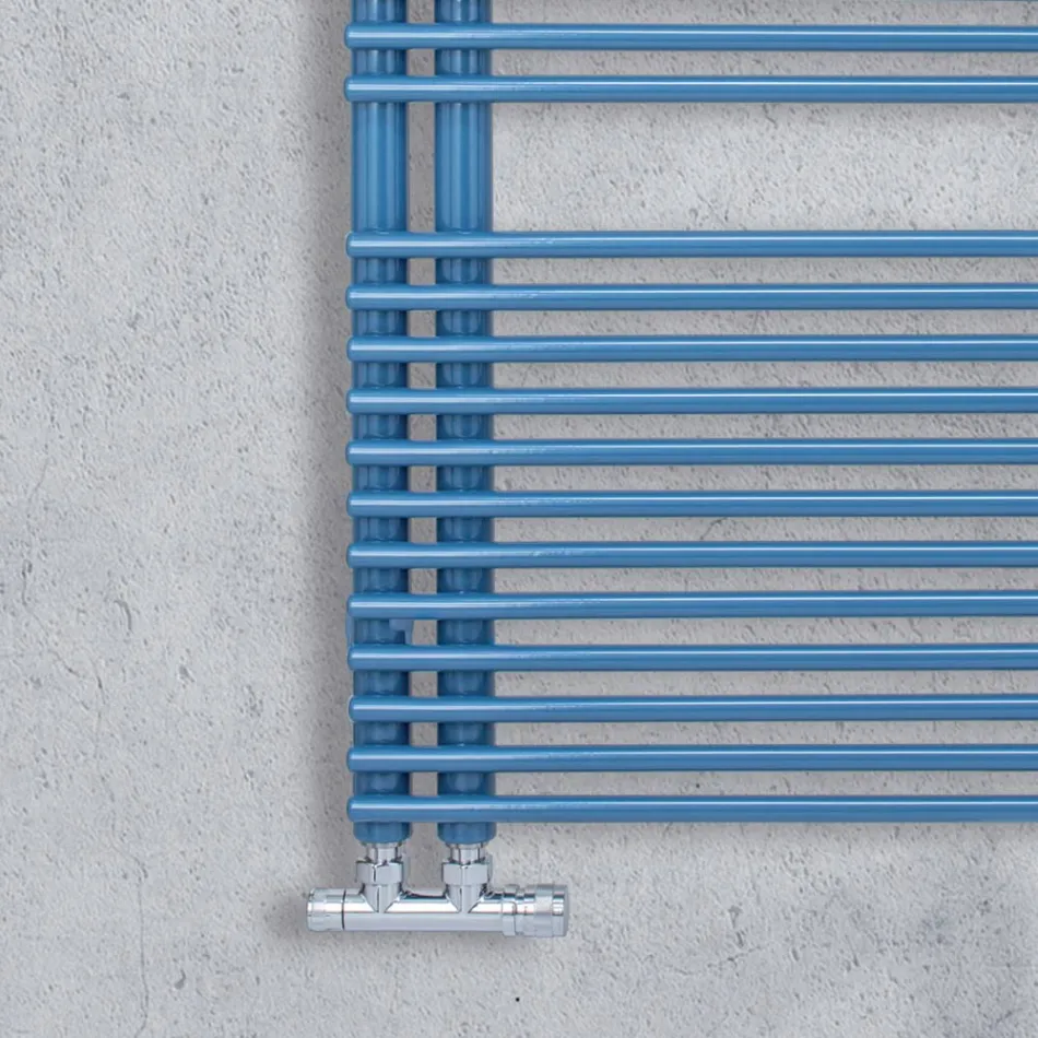 Carbon Steel Towel Warmer with Mixed System - Peanuts Viadurini