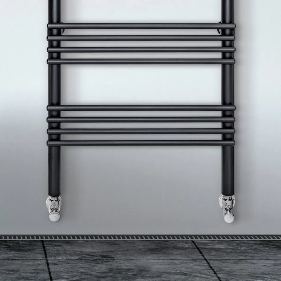 Steel Towel Warmer with Hydraulic System Made in Italy - Rum Viadurini