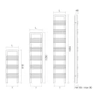 Steel Towel Warmer with Hydraulic System Made in Italy - Rum Viadurini