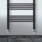 Steel Towel Warmer with Mixed System Made in Italy - Rum Viadurini