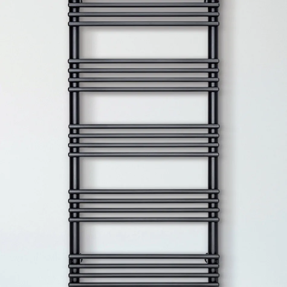 Steel Towel Warmer with Mixed System Made in Italy - Rum Viadurini