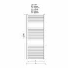 Stainless Steel Design Wall Mounted Towel Warmer for Bathroom, 2 Sizes 391 W - Italo Viadurini